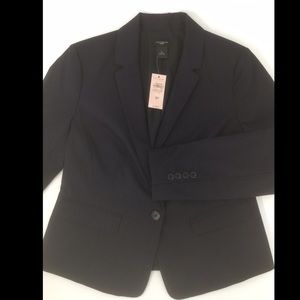 Ann Taylor 6P Blue Pin Stripe Lined Jacket